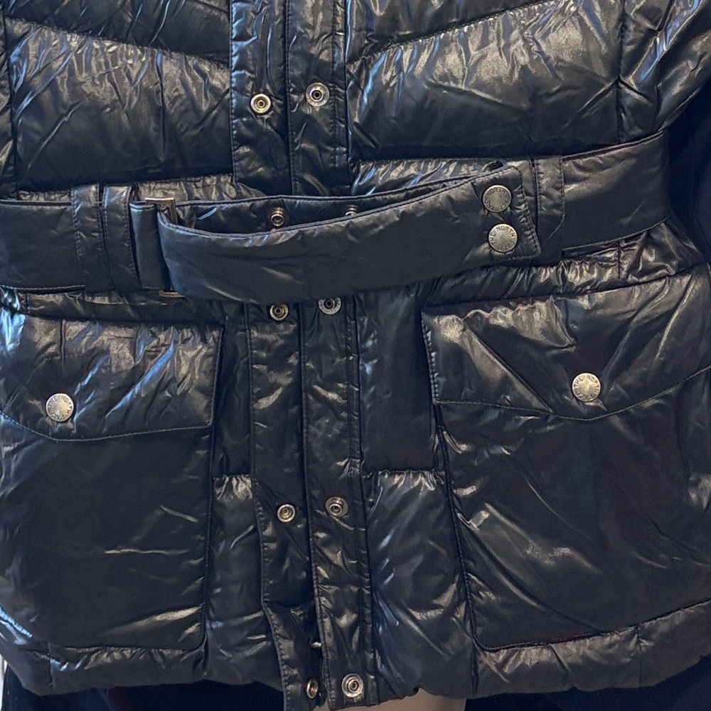The North Face Black Menlo Belted Down Winter Snow Ski Puffer 550 Parka Jacket - Picture 4 of 4